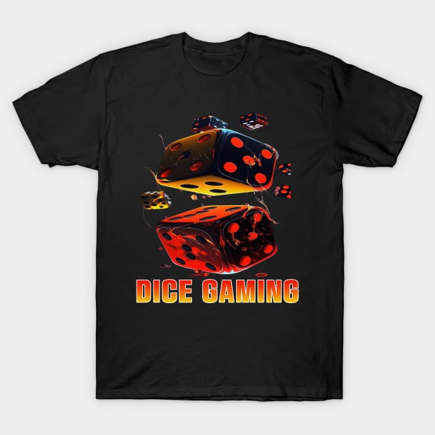 Dice Gaming T-Shirt by hamada_pop